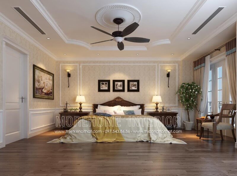 Trọn bộ ý tưởng thiết kế nội thất phòng ngủ gỗ óc chó sang trọng, tinh tế