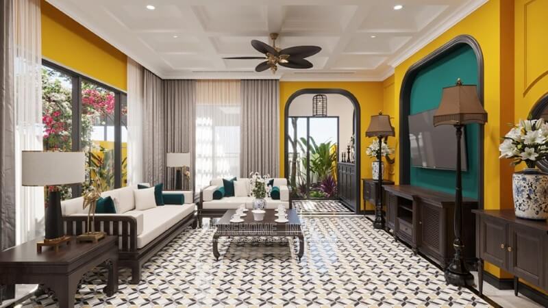 Nhà biệt thự này được KTS Morehome lấy cảm hứng thiết kế theo phong cách á đông truyền thống. Với thông điệp truyền tải đến là: Mẫu nội thất biệt thự đẹp