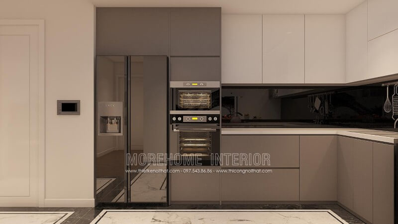 Tủ bếp hiện đại với sự đa dạng về màu sắc mang lại không gian sinh động và trẻ trung Tủ bếp hiện đại đẹp