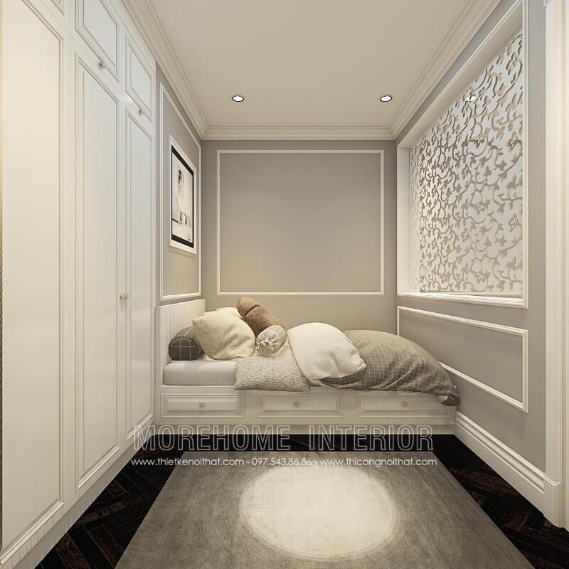 Mẫu thiết kế giường ngủ được trang bị theo phong cách hiện đại và tinh tế.